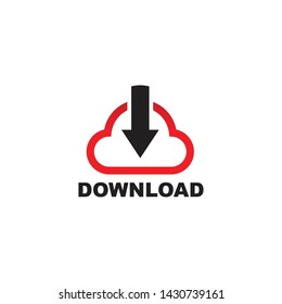 Download icon logo design vector template