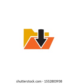 Download icon logo design vector illustration template
