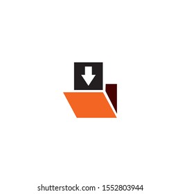 Download icon logo design vector illustration template