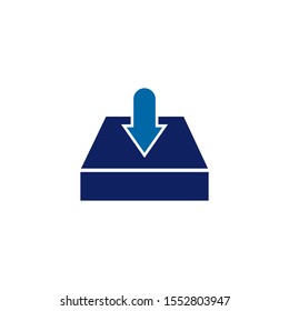 Download icon logo design vector illustration template