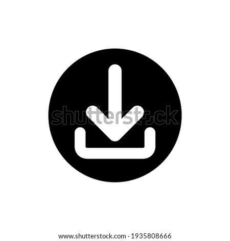 Download icon, logo isolated on a white background