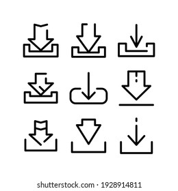 icono de descarga o logotipo símbolo de signo aislado ilustración vectorial - Colección de iconos vectoriales de estilo negro de alta calidad
