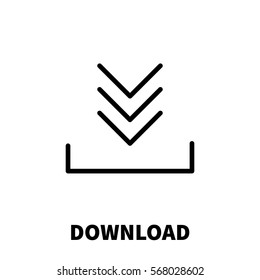 Download icon or logo in modern line style. High quality black outline pictogram for web site design and mobile apps. Vector illustration on a white background.