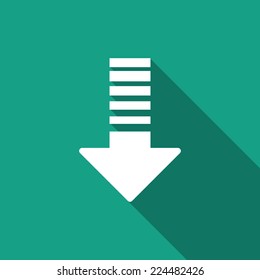 download icon with long shadow