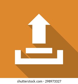 download icon with a long shadow