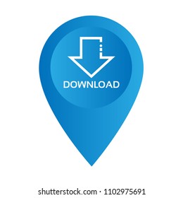 download icon and map pointer