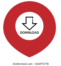 download icon and map pointer