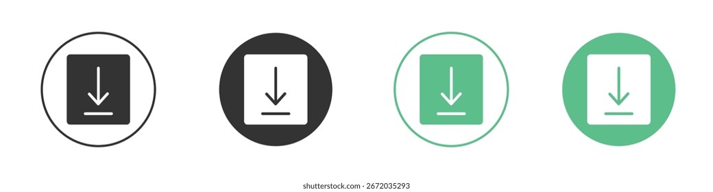 Download icon Minimal Flat Line Vector Icon Set.