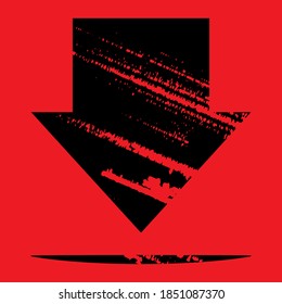 Download icon on bright red background