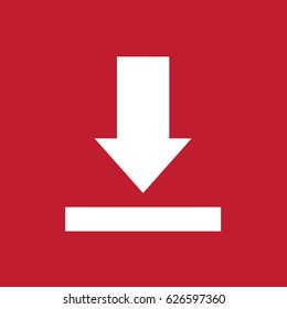 Download icon on red background