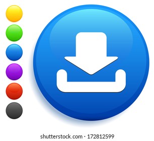 Download Icon on Round Button Collection