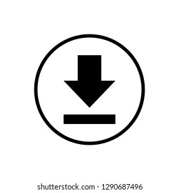 Download icon on white background. Downloading vector icon