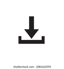 Download icon on white background. Downloading vector icon