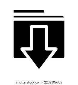 Download-Symbol auf weißem Hintergrund