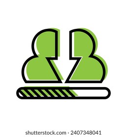 Download icon on white background. Eps 10.