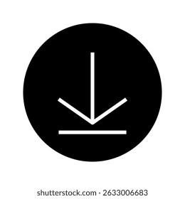 Ícone de download no fundo branco