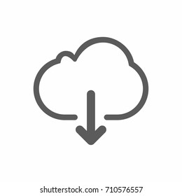 Download Icon on white background vector illustration