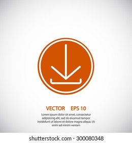 Download icon. One of set web icons