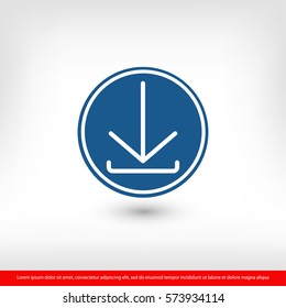 Download icon. One of set web icons