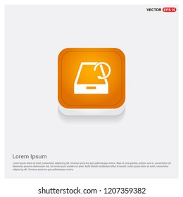 Download icon. Orange Abstract Web Button - Free vector icon