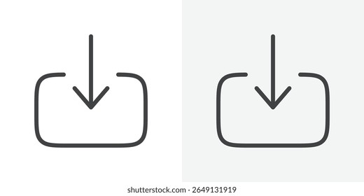 Download icon Outline vector sign