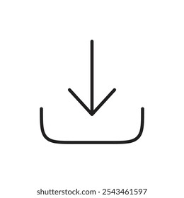Ícone de download Vetor de estrutura de tópicos para interface do usuário da Web
