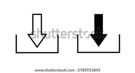 Download icon pack in line art and flat design style
