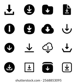 Download Icon Pack Vector Illustration 