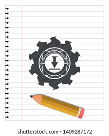 download icon pencil draw. Vector Illustration. Detailed.