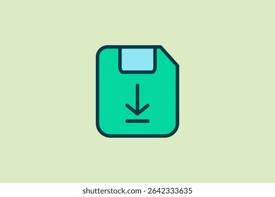 Download icon. icon related to UI elements. suitable for web site, app, user interfaces,element, printable etc. flat line icon style. simple vector design editable