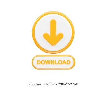 Download icon rendering 3d illustration transparent