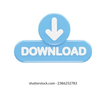 Icono de descarga que representa la ilustración 3d transparente