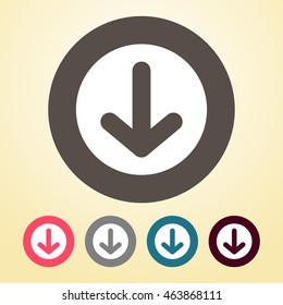 Download Icon in round shape.