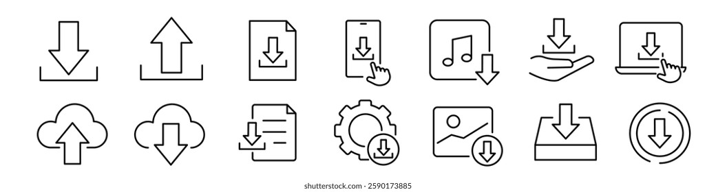 download icon. download icon set
