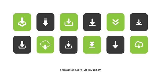 Download icon set. cloud computing Download icon vector illustration isolated on white background