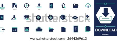 Download Icon Set File, Cloud, Arrow, App, Data Transfer Icons 