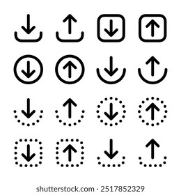 Symbol-Set herunterladen. Software-Download-Zeichen