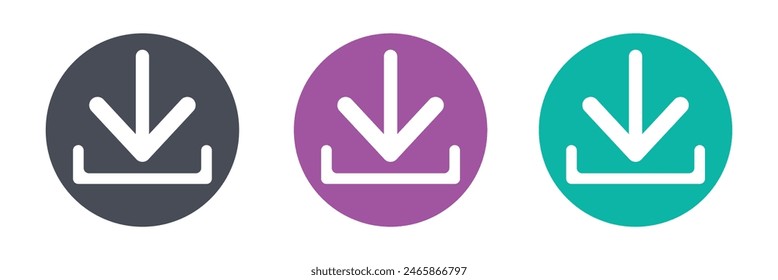 Conjunto de iconos de Descarga. Icono de Descarga de software . Conjunto de iconos de Web . Colección de iconos. Ilustración vectorial.12
