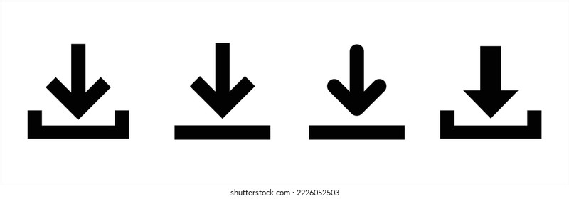 Download icon set, download icon symbol. Download button Collection, Vector illustration.