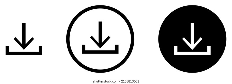 Download icon set. Symbol for website design, logo, app, UI. Vector illustration, EPS10
