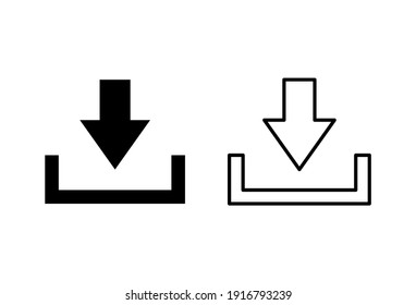 Juego de iconos de descarga. Icono de vector de descarga