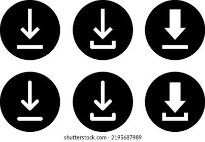 Juego de iconos de descarga: Vector