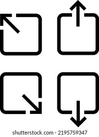 Juego de iconos de descarga: vector
