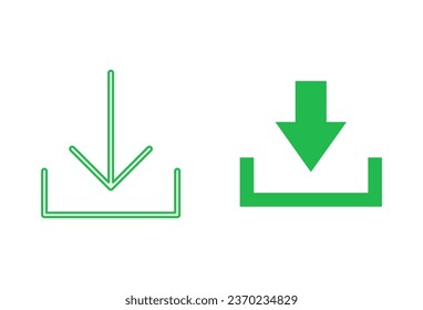 Download icon set. Download vector icon