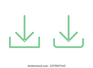 Download icon set. Download vector icon