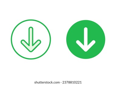 Download icon set. Download vector icon