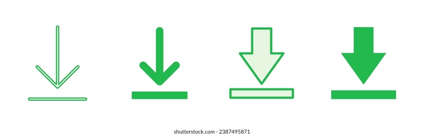 Juego de iconos de descarga. Icono de vector de descarga