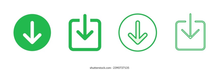 Download icon set. Download vector icon