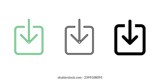 Download icon set. Download vector icon