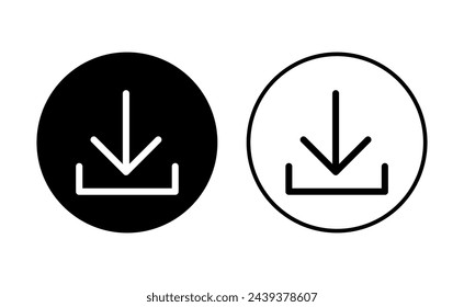 Download icon set. Download vector icon